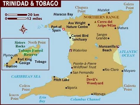 map of trinidad and tobago picture, map of trinidad and tobago photo ...