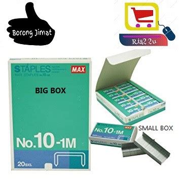 MAX No 10 1M Staples Stapler Bullet For HD 10 Machine Big Box