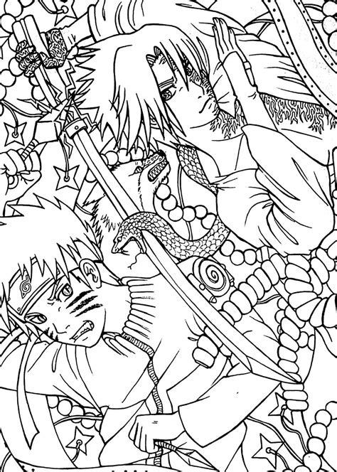 Naruto E Sasuke Para Colorir - 10