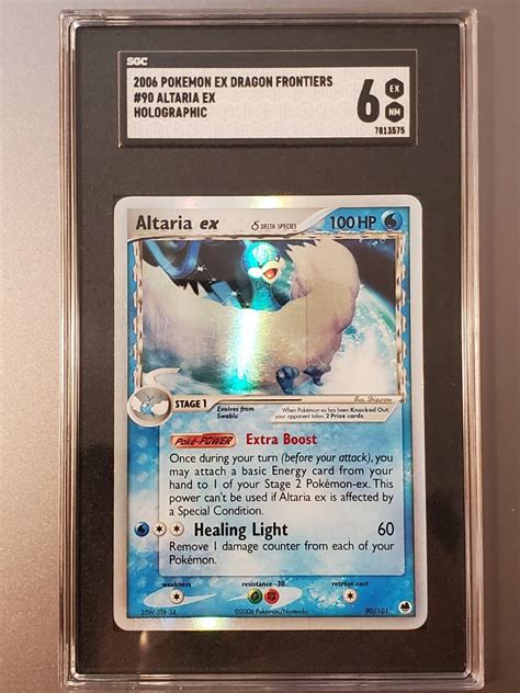 Pokemon Card Altaria Ex Delta Species Dragon Frontiers 90101 Ur Sgc Graded 6 Ebay