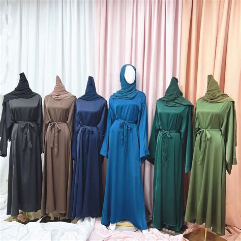 Wholesale Middle East Dubai Clothing Turkey Eid Robe Solid Color