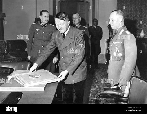 Adolf Hitler appointed Erwin Rommel to Field Marshal 1942 Stock Photo ...