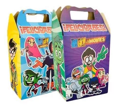 Jóvenes Titanes 20 Cajas Dulceras Bolos Recuerdo Fiesta 20 P MercadoLibre