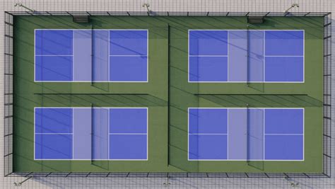 Tennis Court to Pickleball court conversion Configuration