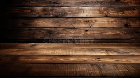 Rustic Wood Planks Background with Copy Space Stock Illustration ...