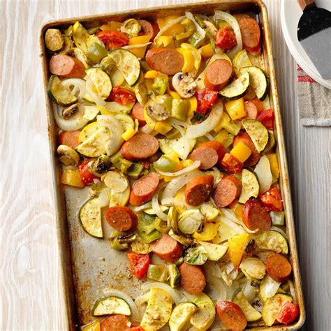 Sheet Pan Sausage And Veggies Recipe