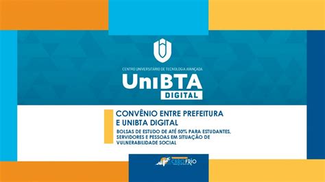 Convênio entre Prefeitura e UniBTA Digital vai oferecer bolsa de