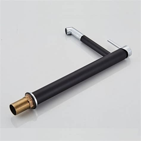 Fekete króm Tall medence mosogató csaptelep Slim fürdőszobai mosdó csaptelep víz Hot hidegvizes