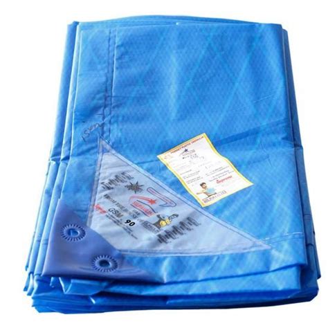 Blue Gsm Cross Laminated Waterproof Multilayer Uv Rays Stabilized