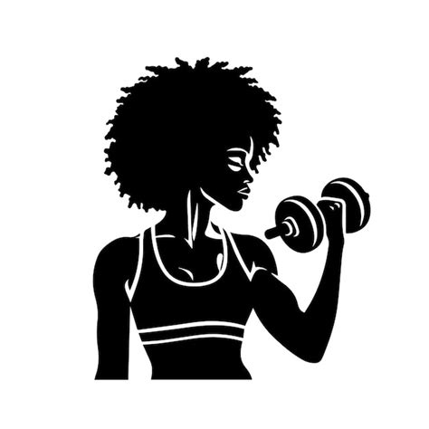 Mujer De Yoga Afro Svg Vector Premium