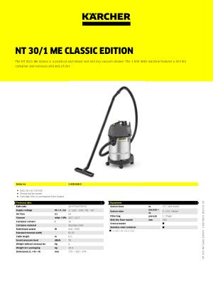 Karcher Usisiva Nt Me Classic Edition Mlazmatik D O O