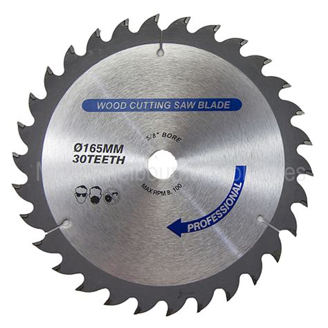 Buy 165mm Circular Saw Blade 30t 58 Arbor For Cordless Saws Tct 1mm