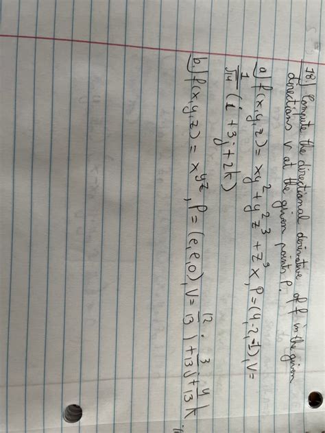 Answered 18 Compute The Directional Derivative Bartleby