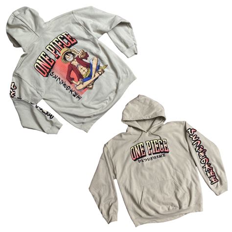 One Piece Anime Monkey D. Luffy Men’s L Sweaters Hoodies Sweater