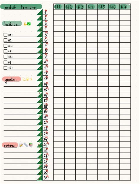 Habit Tracker Christmas Edition Notability Gallery