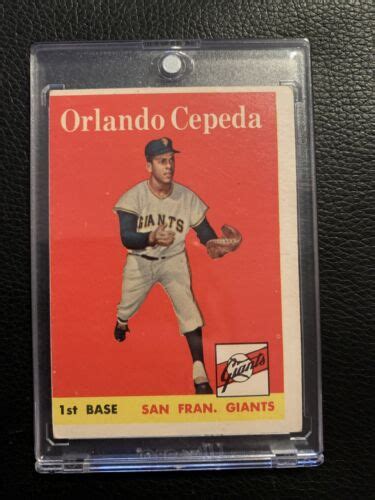 1958 Topps 343 Orlando Cepeda Rookie RC EX Giants L K PSA HOF