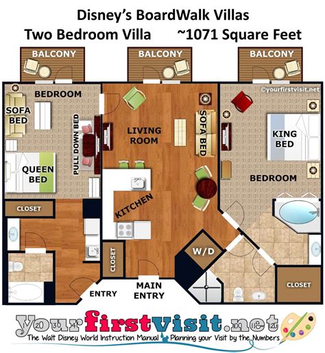 Disney Boardwalk Villas One Bedroom Floor Plan | Floor Roma