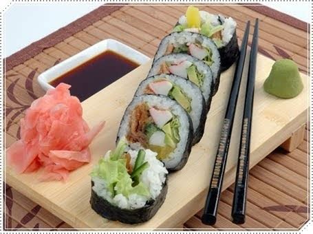 Brasil e Japão Receita de Sushi Futomaki