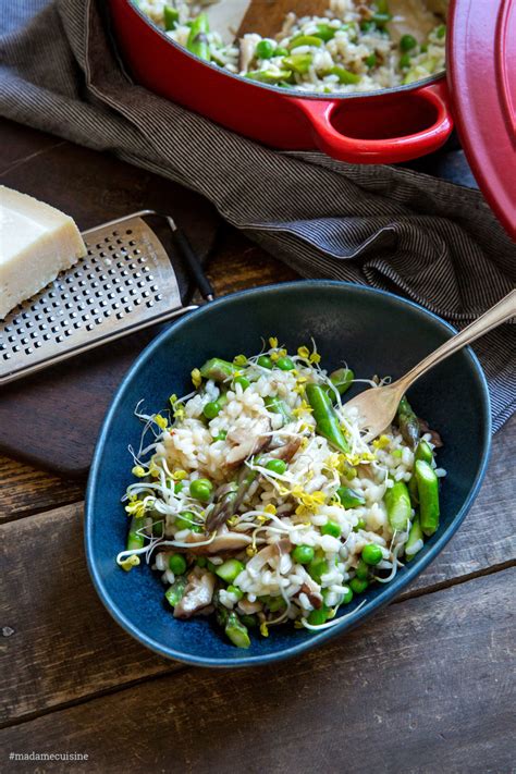 Risotto Mit Miso Erbsen Und Gr Nem Spargel Madame Cuisine