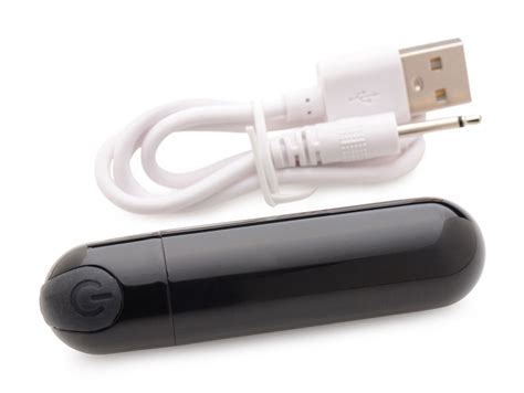 X Rechargeable Vibrating Metallic Bullet Black Spice Up Lingerie