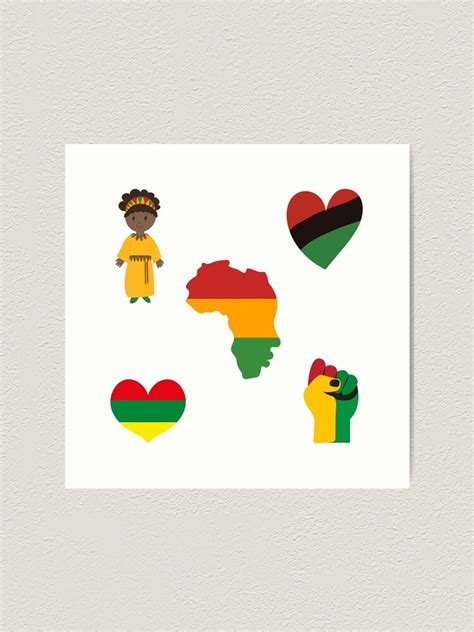 "black history month stickers icons" Art Print for Sale by ThrivebyCthe ...