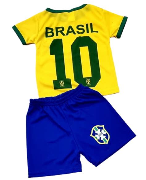 Uniforme Do Brasil Infantil Roupa Brasil Copa Mundo Unissex