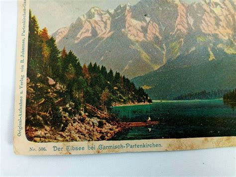 Vintage Postcard Der Eibsee Bei Garmisch Partenkirchen Lake In Bavaria