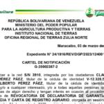 INTI Cartel de Notificación de Revocatoria Claudio Enrique Pérez Páez