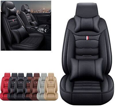 For Cadillac Car Seat Covers 5 Seat Front Rear Full Set PU Leather