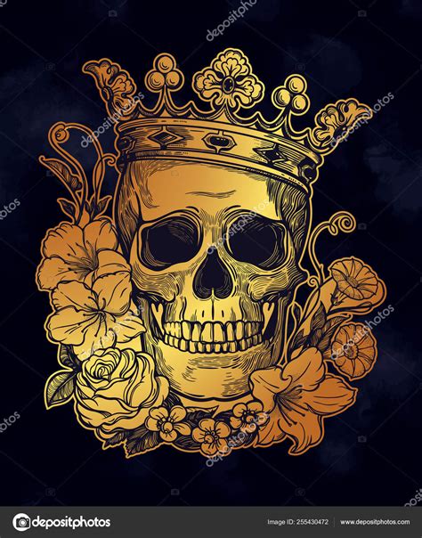 Beautiful Romantic Skull With Crown Stock Vector Image By ©itstatulya