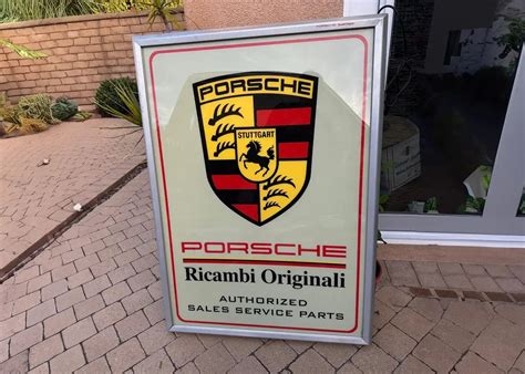 Place Bid Dt Illuminated Porsche Ricambi Originali Sign X