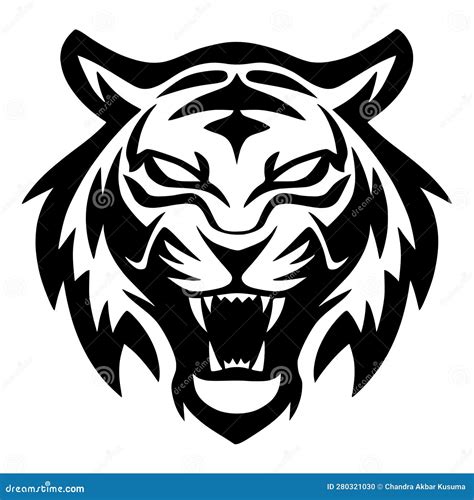 Roaring Tiger Vector