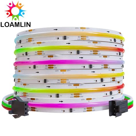 Ws Rgbic Cob Led Strip Addressable Leds M Ws B Dream Color