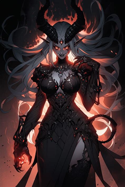 Fantasy Demon Fantasy Female Warrior Demon Art Female Art Anime