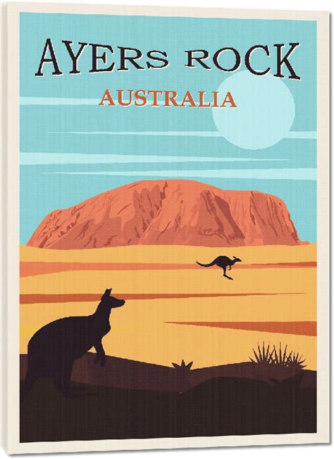 Toiles Imprim Es Affiche Illustration Australie Ayery Rock Acheter