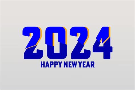 Premium Vector Happy New Year 2024 Text