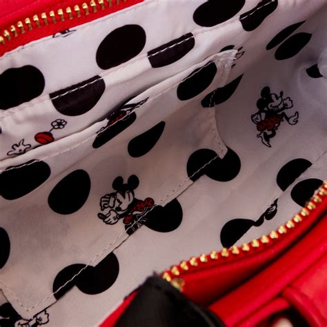 Loungefly Disney Minnie Rocks The Dots Figural Bow Cross Body Bag