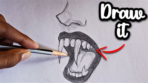 Vampire mouth pencil Drawing | Lips drawing, Vampire drawings, Pencil ...