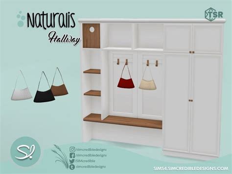 SIMcredible S Naturalis Hallway Hang Bag For Shelves Sims House