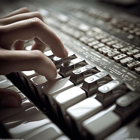 Premium Ai Image Photo Of A Person Typing On A Keyboard