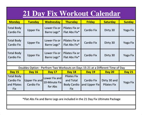 10 Sample Workout Calendar Templates To Download Sample Templates