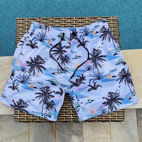 Short Bermuda Praia Masculino Floral Mauricinho Estampado Tactel