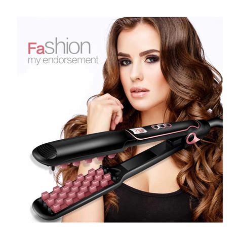 MakeCool Hair Straightener Hot Comb Hair Volumizing Iron Brush Comb In