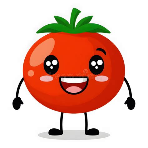 cute cartoon tomato character stock   royalty