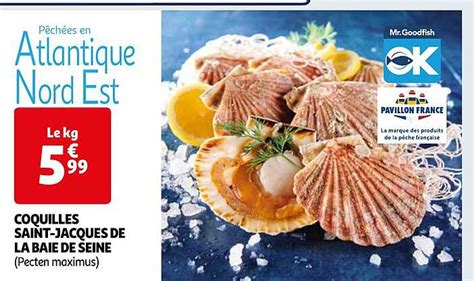 Promo Coquilles Saint Jacques De La Baie De Seine Chez Auchan