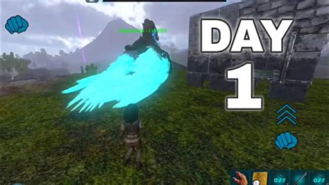 ARK MOBILE PVP IAM SURVIVE 1 DAY AND RAID BASE SMALL AND TAMEIG BASE