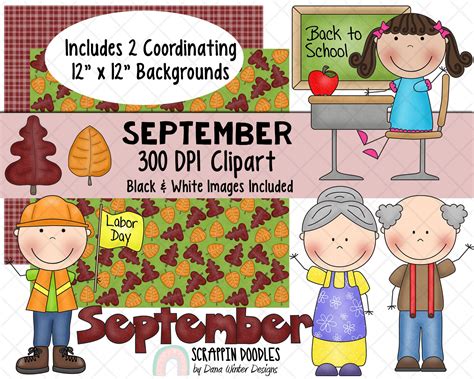 Calendar ClipArt - September Bulletin Board - September ClipArt - Gran ...