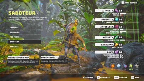 Biomutant characters - noteserre