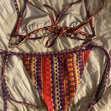 Cupshe Triangle Bikini Set Bright Boho Depop