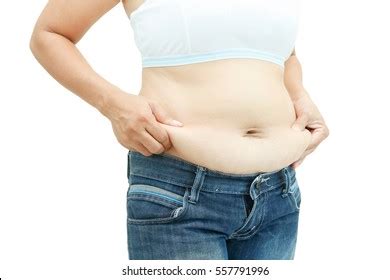 Abdominal Surface Fat Woman On White Stock Photo Shutterstock